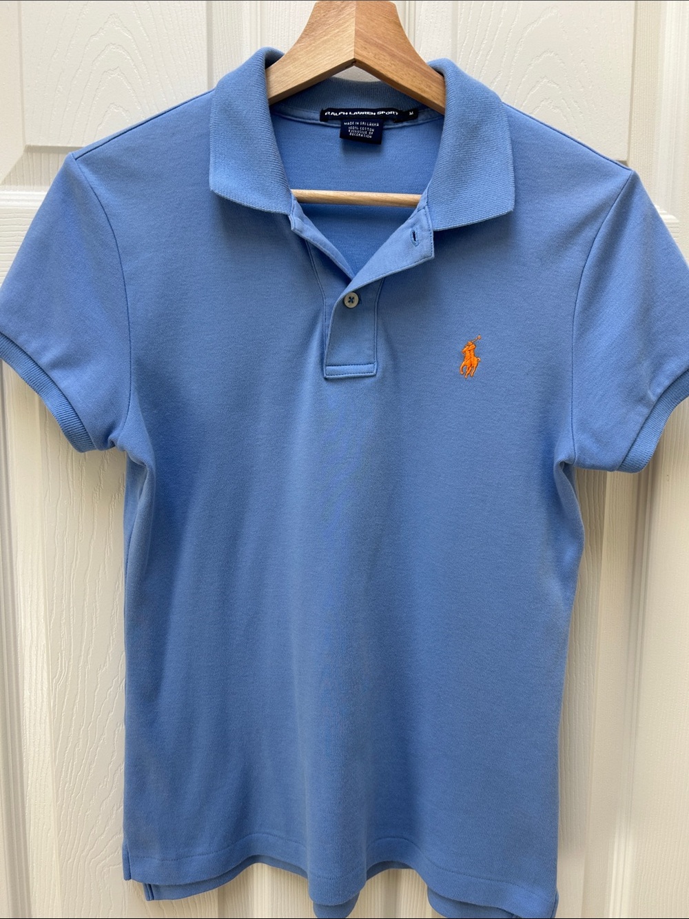 Ralph Lauren Sport Light Women's Sport Fit Blue Polo Size Medium Preppy